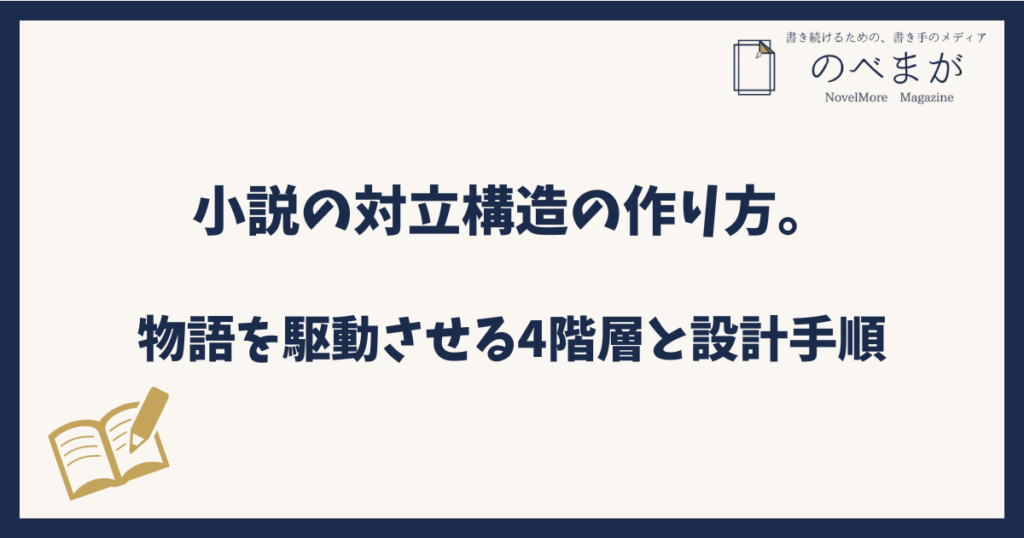 小説の対立構造の作り方。物語を駆動させる4階層と設計手順