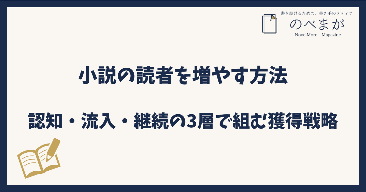 小説の読者を増やす方法｜認知・流入・継続の3層で組む獲得戦略